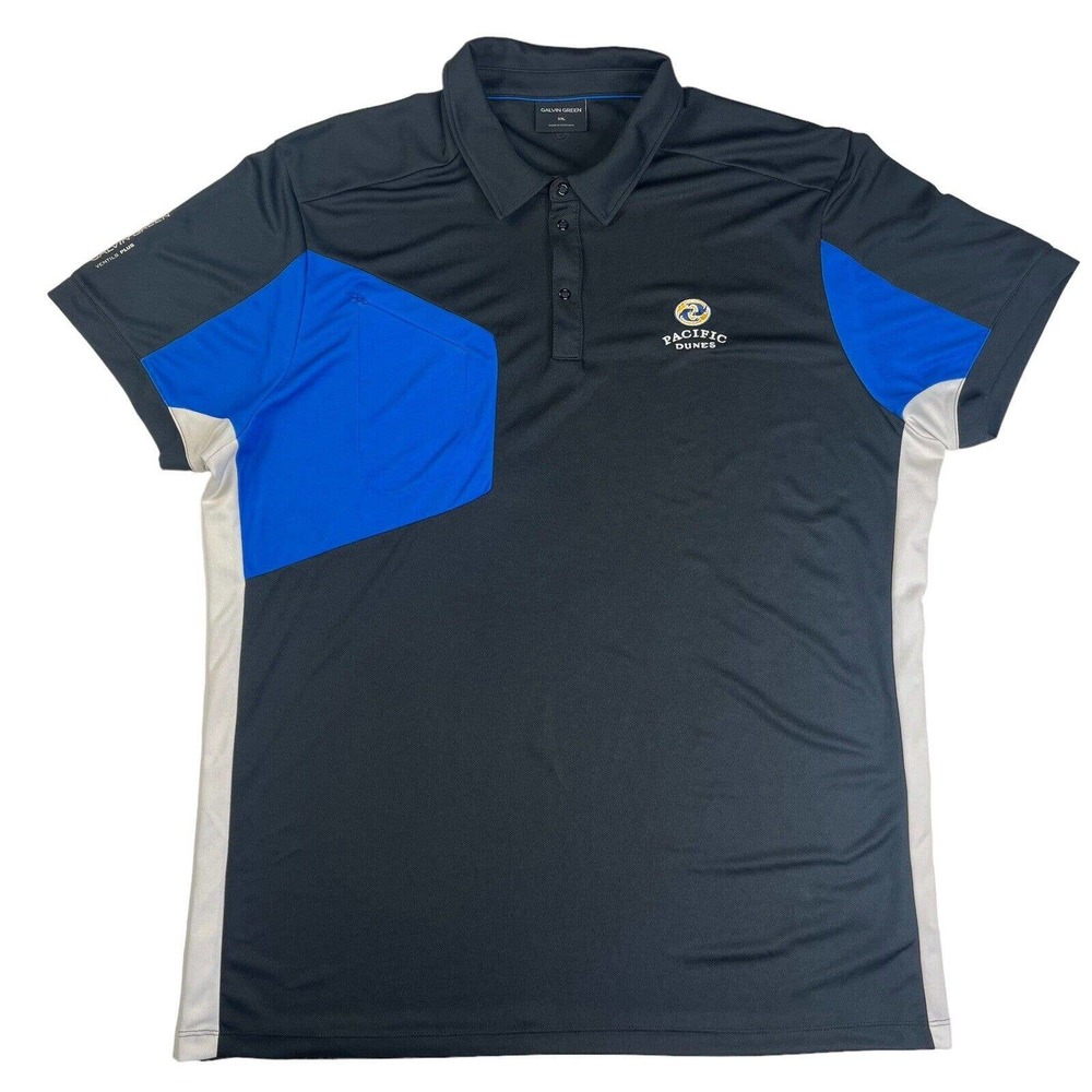 Galvin Green Snap Polo Shirt Mens 2XL VENTIL8 PLUS Zip Pocket Golf Pacific Dunes